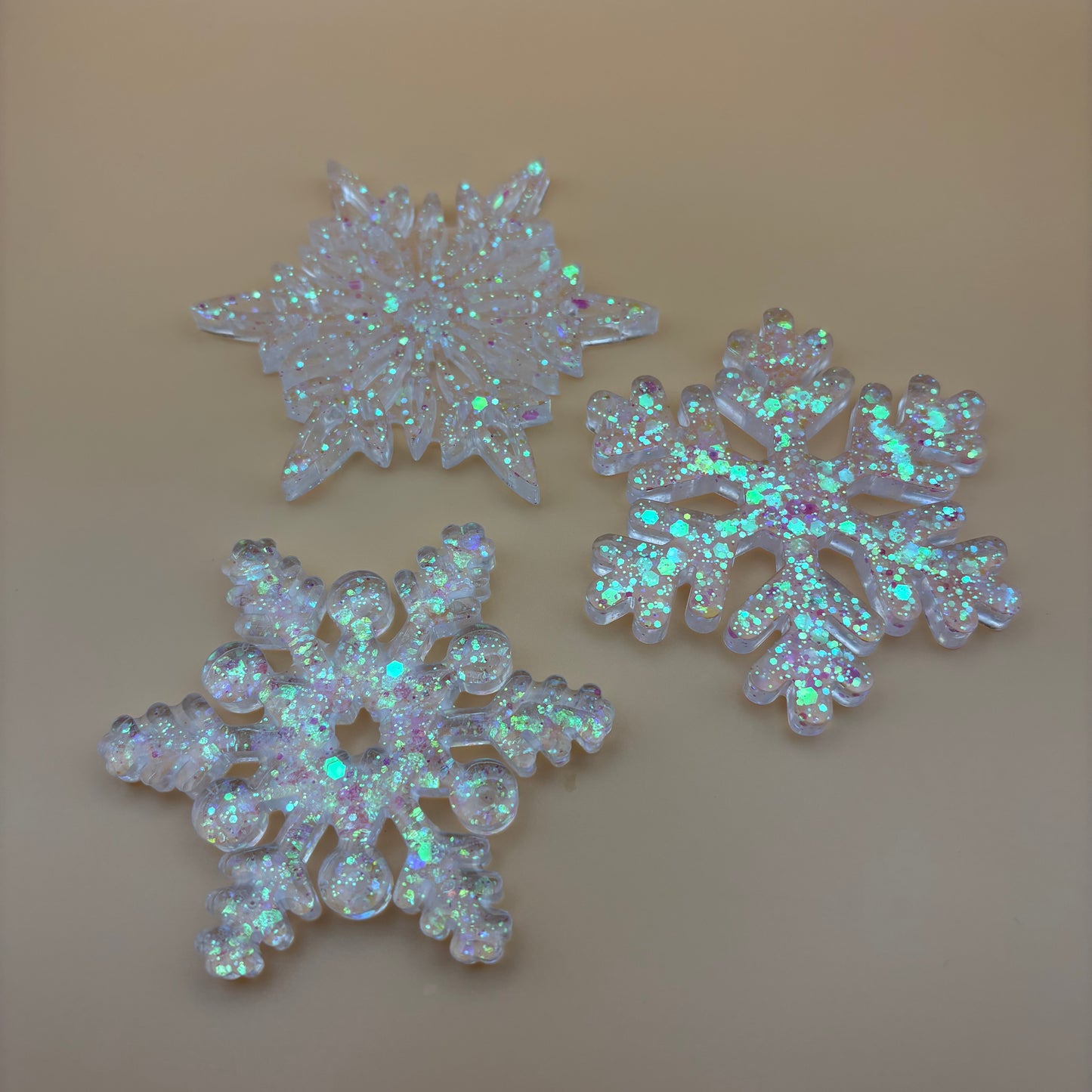 3er Set Anhänger "Schneeflocken" versch. Designs