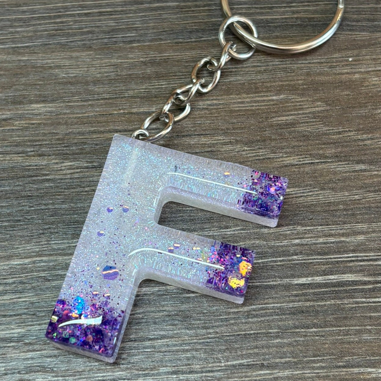 Buchstaben Schlüsselanhänger F handgemacht