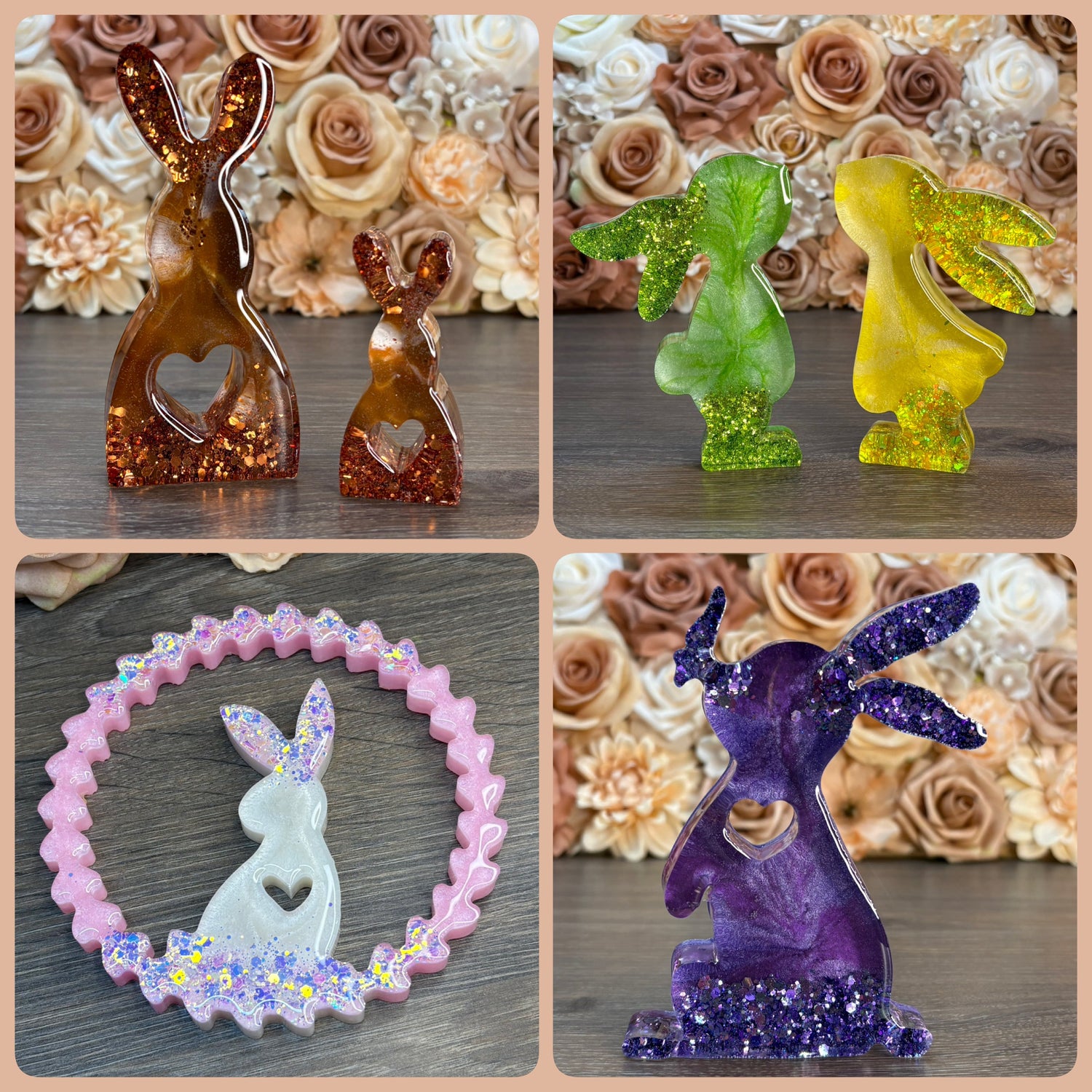 Osterdeko in Wunschfarben; personalisierbare Osterdeko; Ostern; Osterfiguren; Hasenfiguren; Osterhasen Dekko