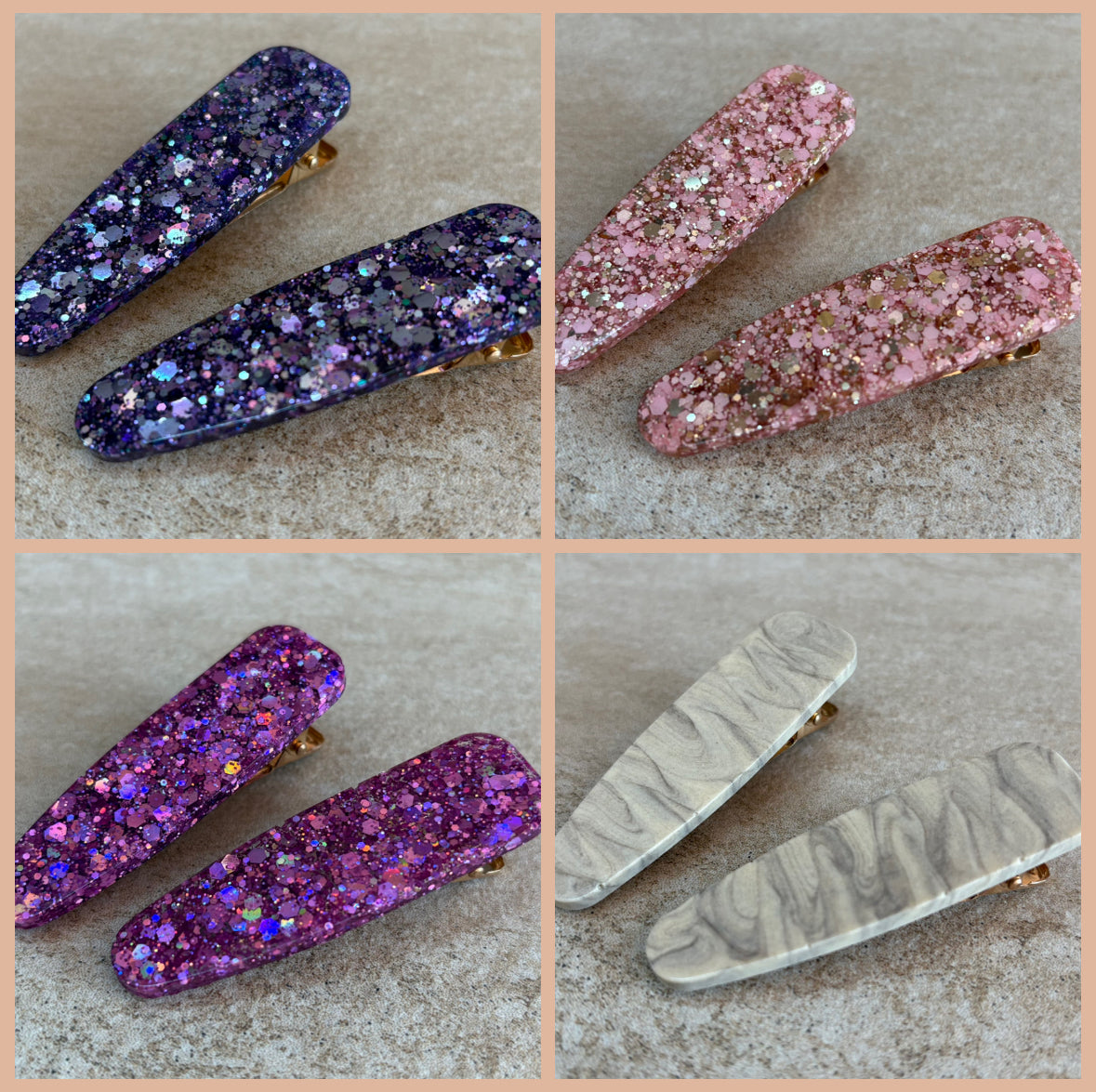 Haarspangen 2er Set versch. Designs