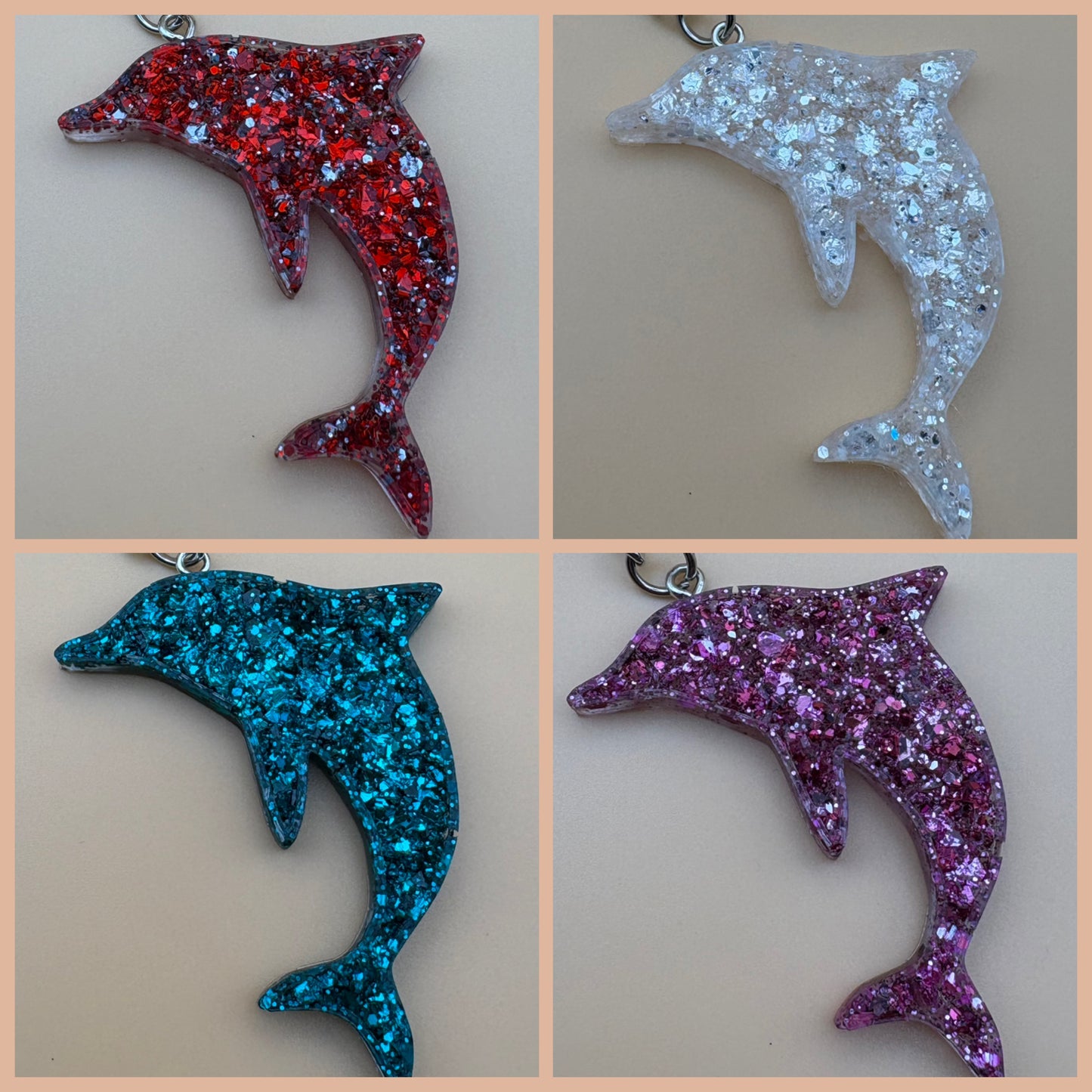 Schlüsselanhänger "Delfin Kristall" versch. Designs