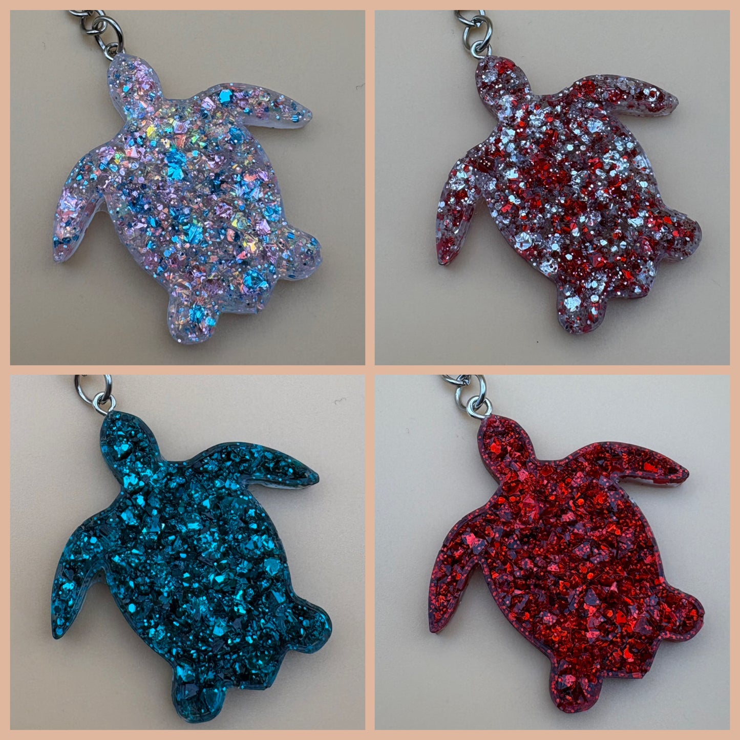 Schlüsselanhänger Schildkröte versch. Designs