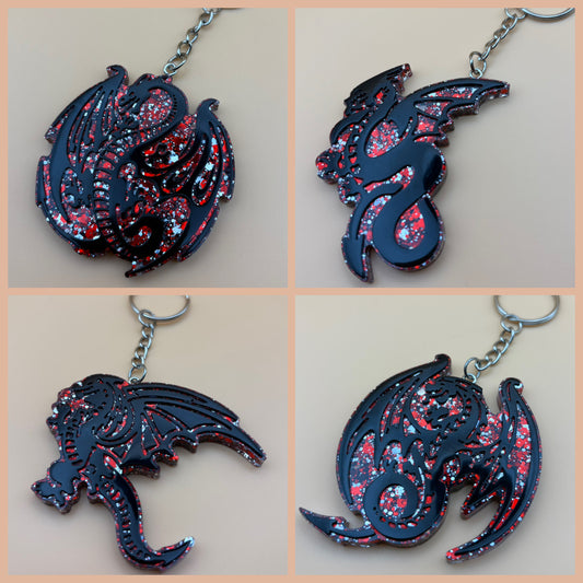 Schlüsselanhänger "Drache" versch. Designs