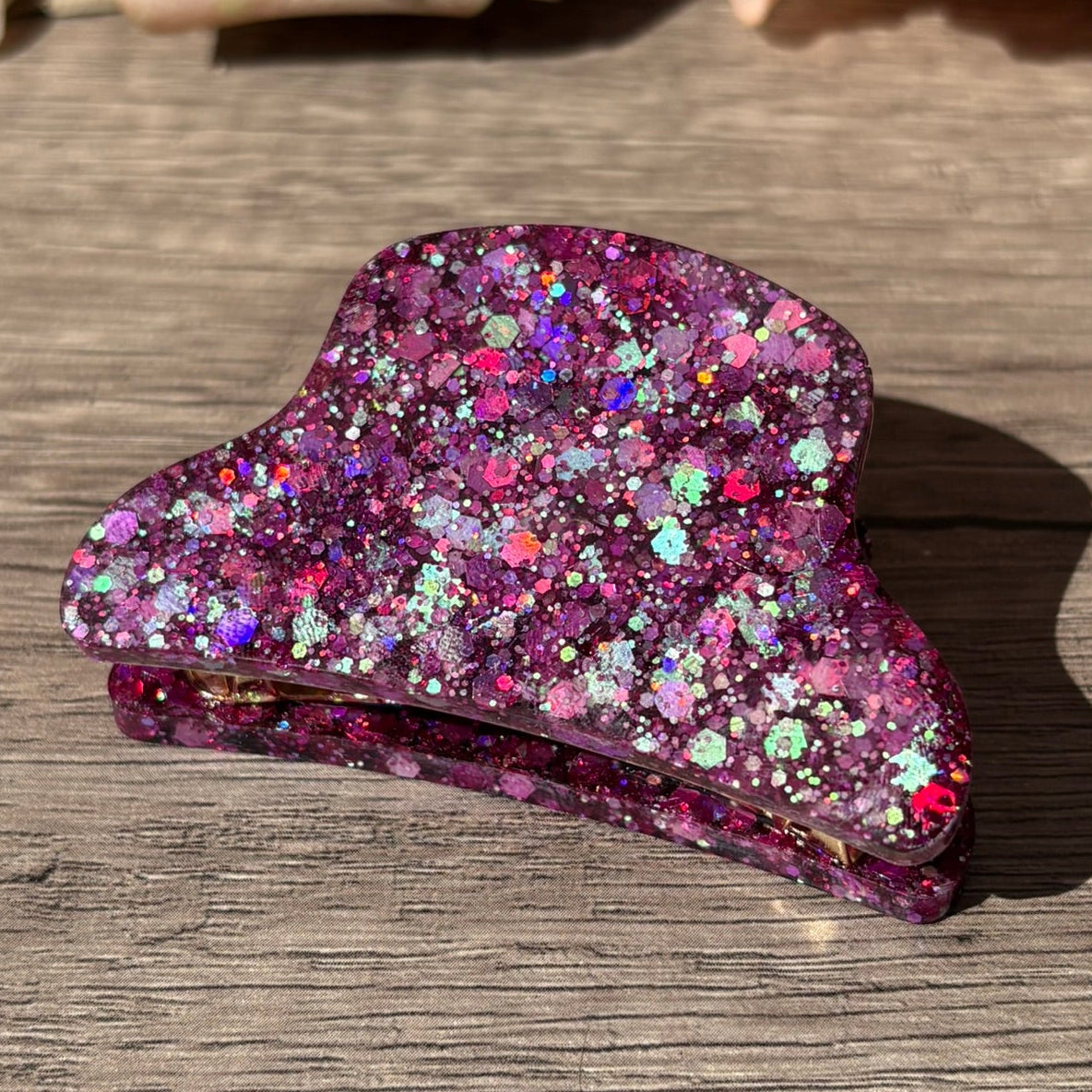 Haarspangen in verschiedenen Glitzer Designs – handgefertigter Haarschmuck