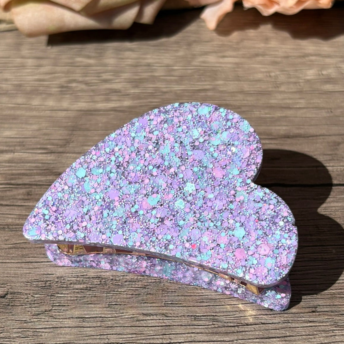 Haarspangen in verschiedenen Glitzer Designs – handgefertigter Haarschmuck