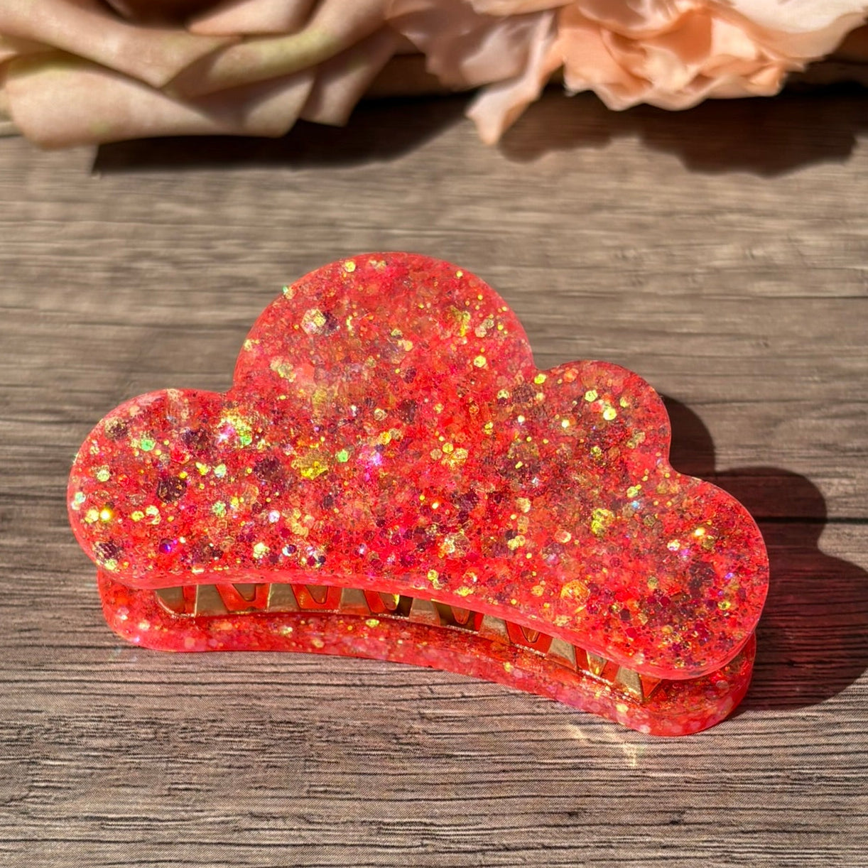 Haarspangen in verschiedenen Glitzer Designs – handgefertigter Haarschmuck