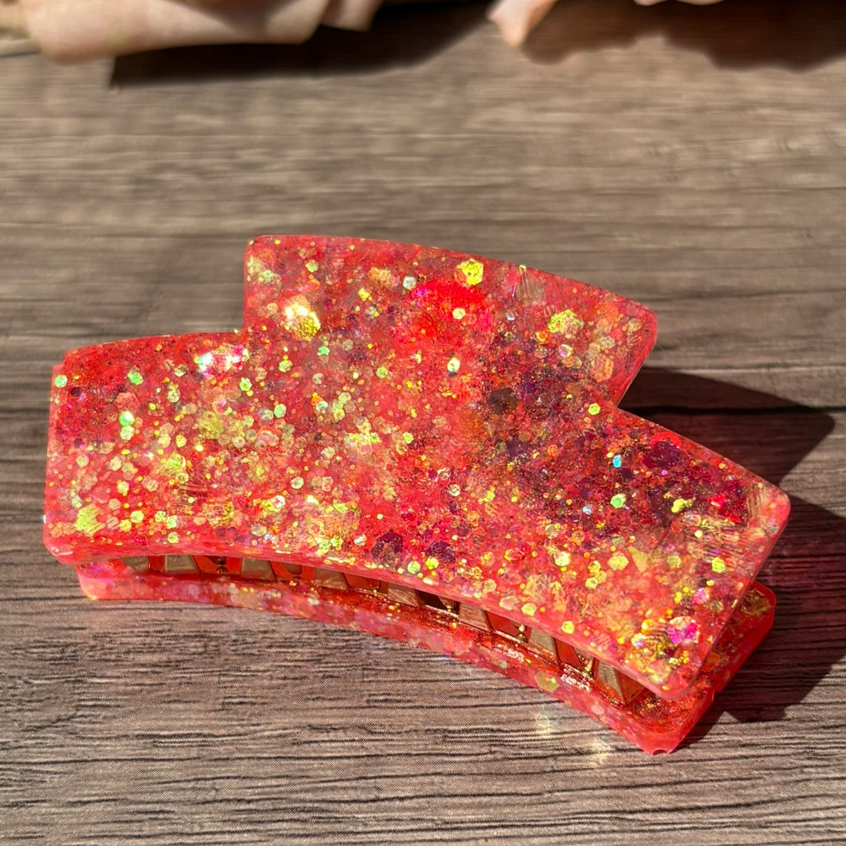 Haarspangen in verschiedenen Glitzer Designs – handgefertigter Haarschmuck