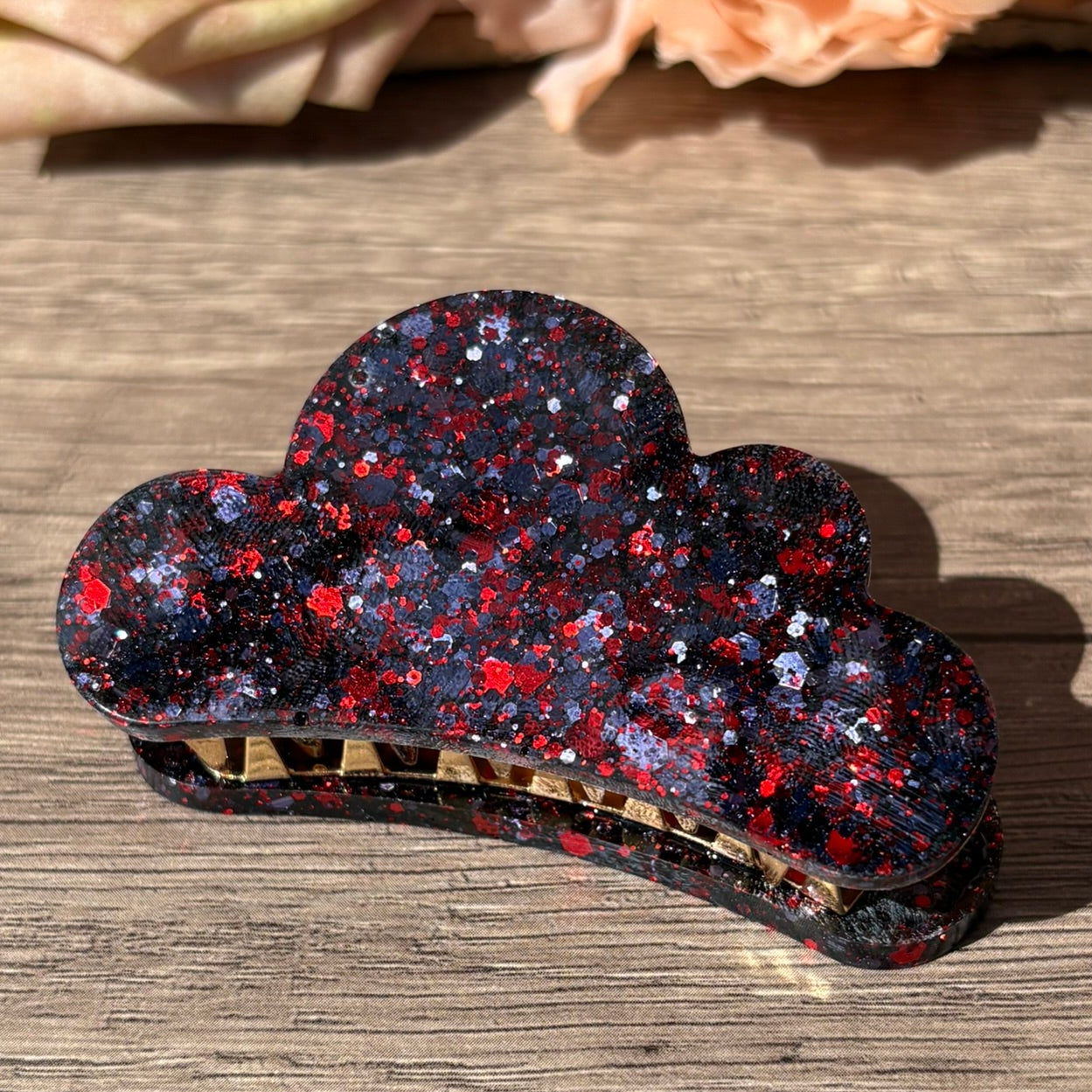Haarspangen in verschiedenen Glitzer Designs – handgefertigter Haarschmuck