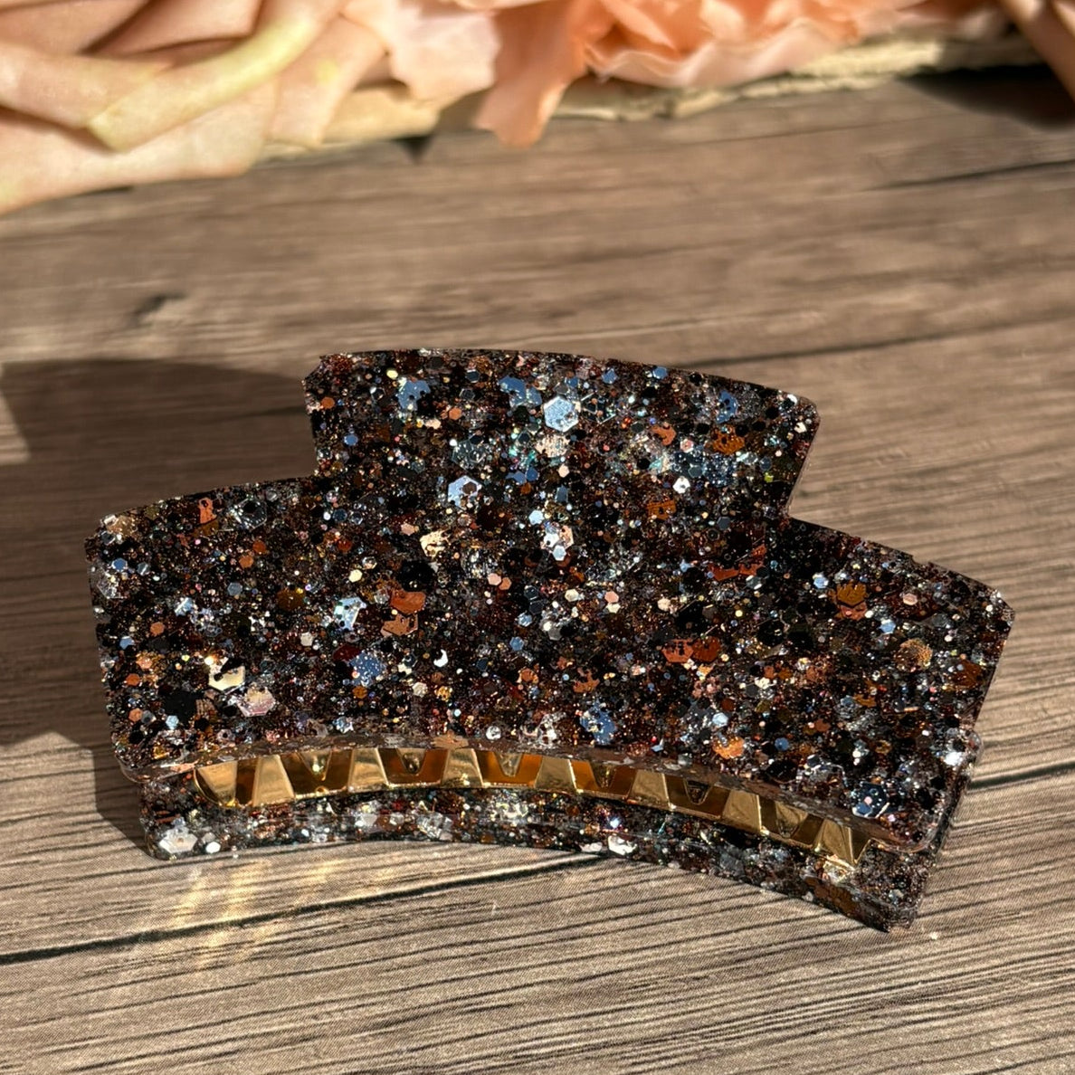 Haarspangen in verschiedenen Glitzer Designs – handgefertigter Haarschmuck