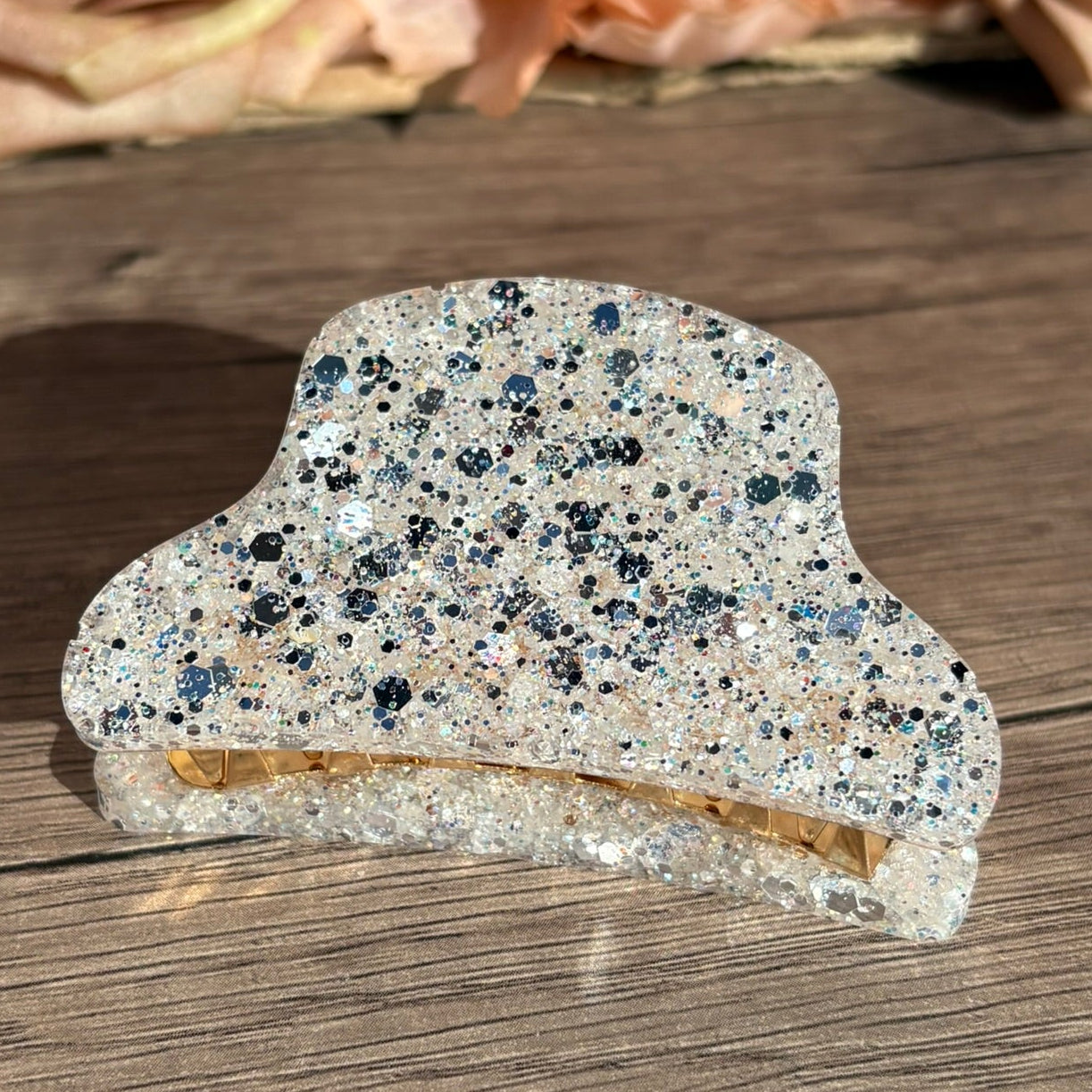 Haarspangen in verschiedenen Glitzer Designs – handgefertigter Haarschmuck