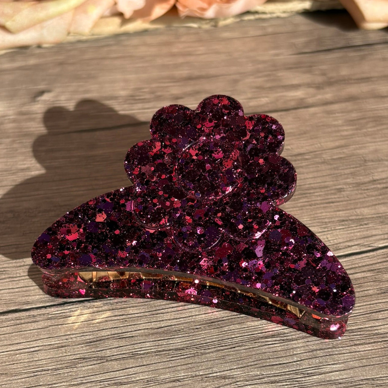 Haarspangen in verschiedenen Glitzer Designs – handgefertigter Haarschmuck