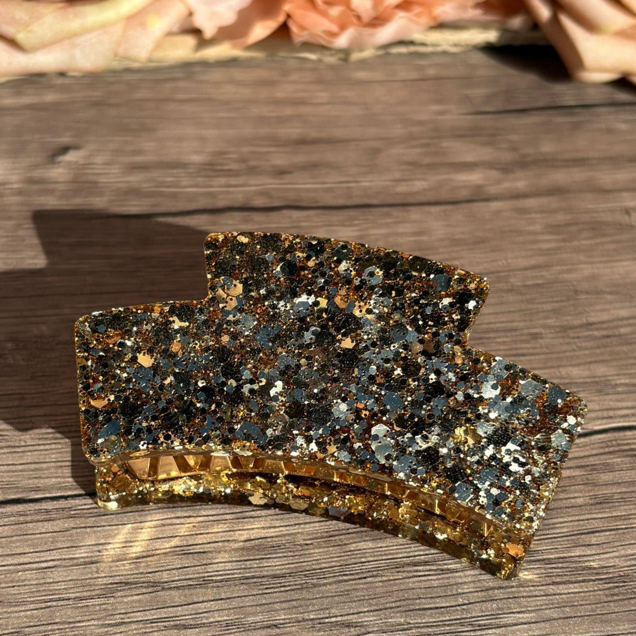 Haarspangen in verschiedenen Glitzer Designs – handgefertigter Haarschmuck