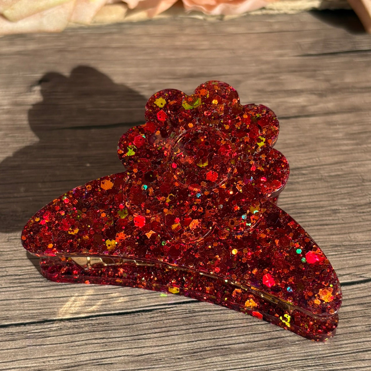 Haarspangen in verschiedenen Glitzer Designs – handgefertigter Haarschmuck