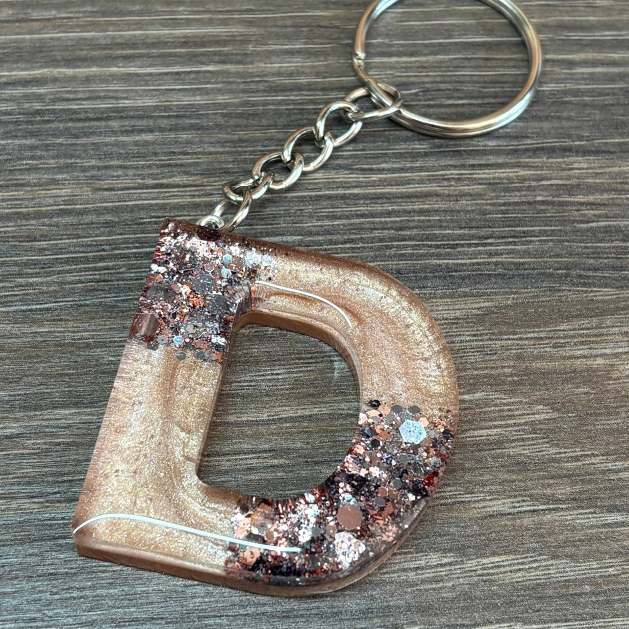 Buchstaben Schlüsselanhänger D handgemacht