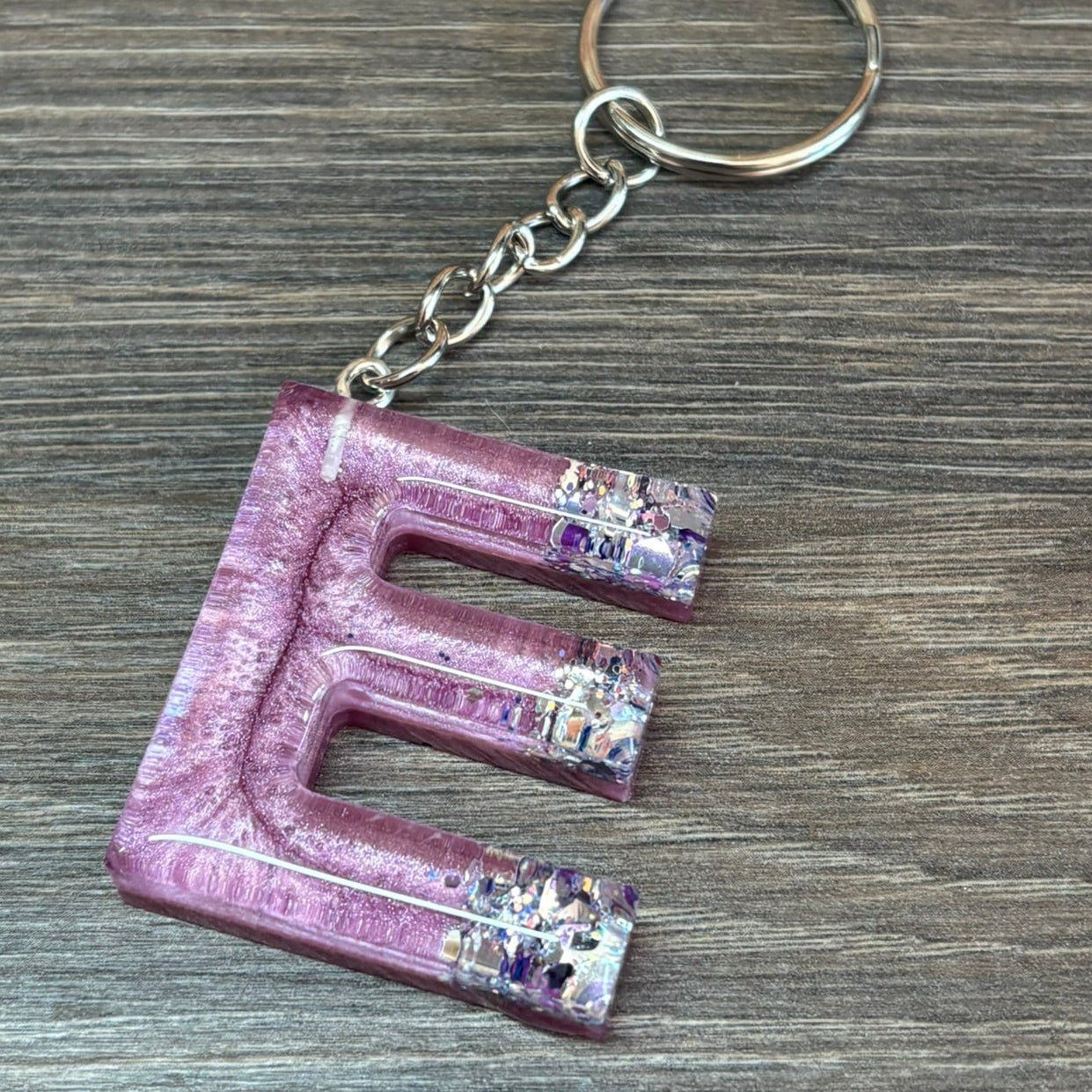 Buchstaben Schlüsselanhänger E handgemacht