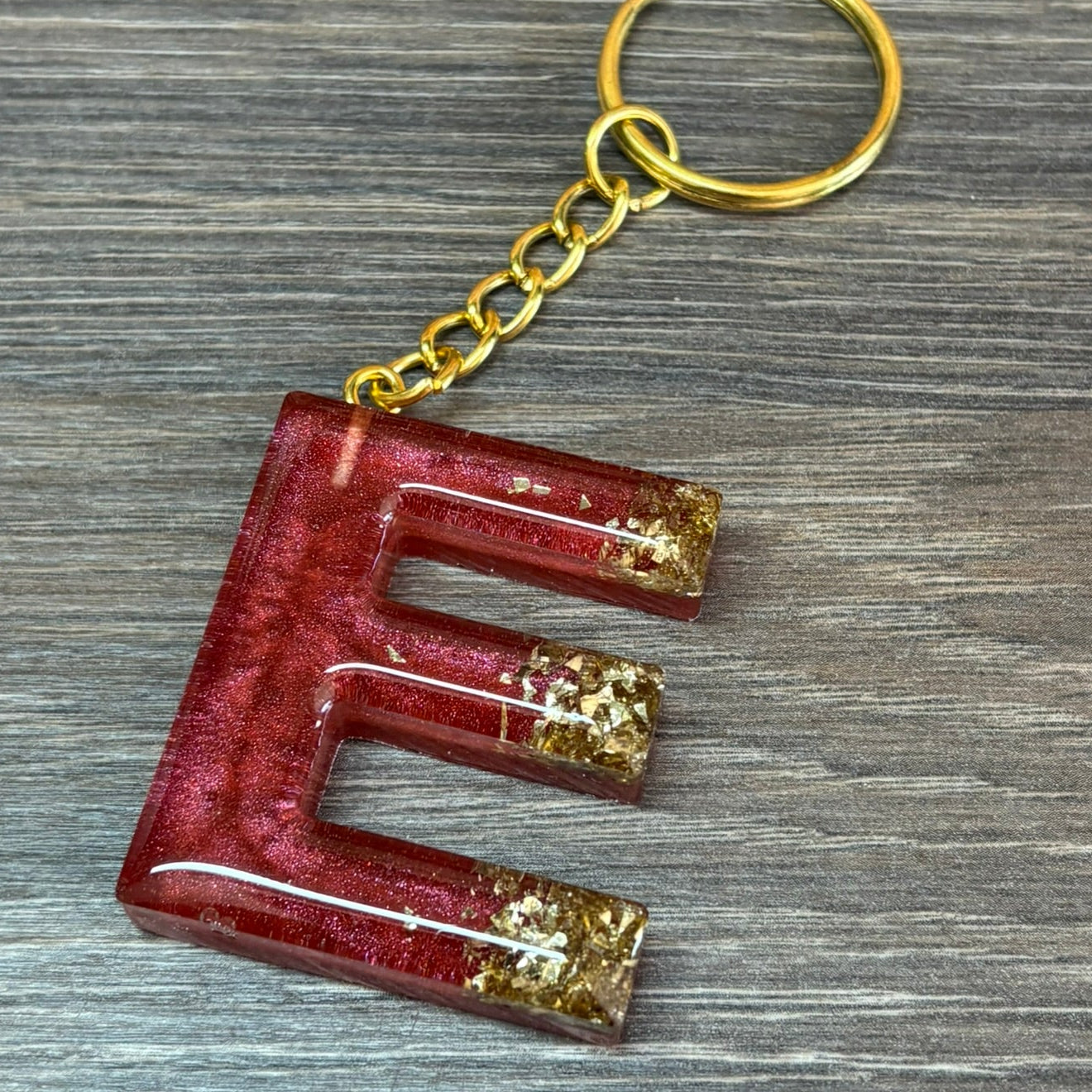 Buchstaben Schlüsselanhänger E handgemacht