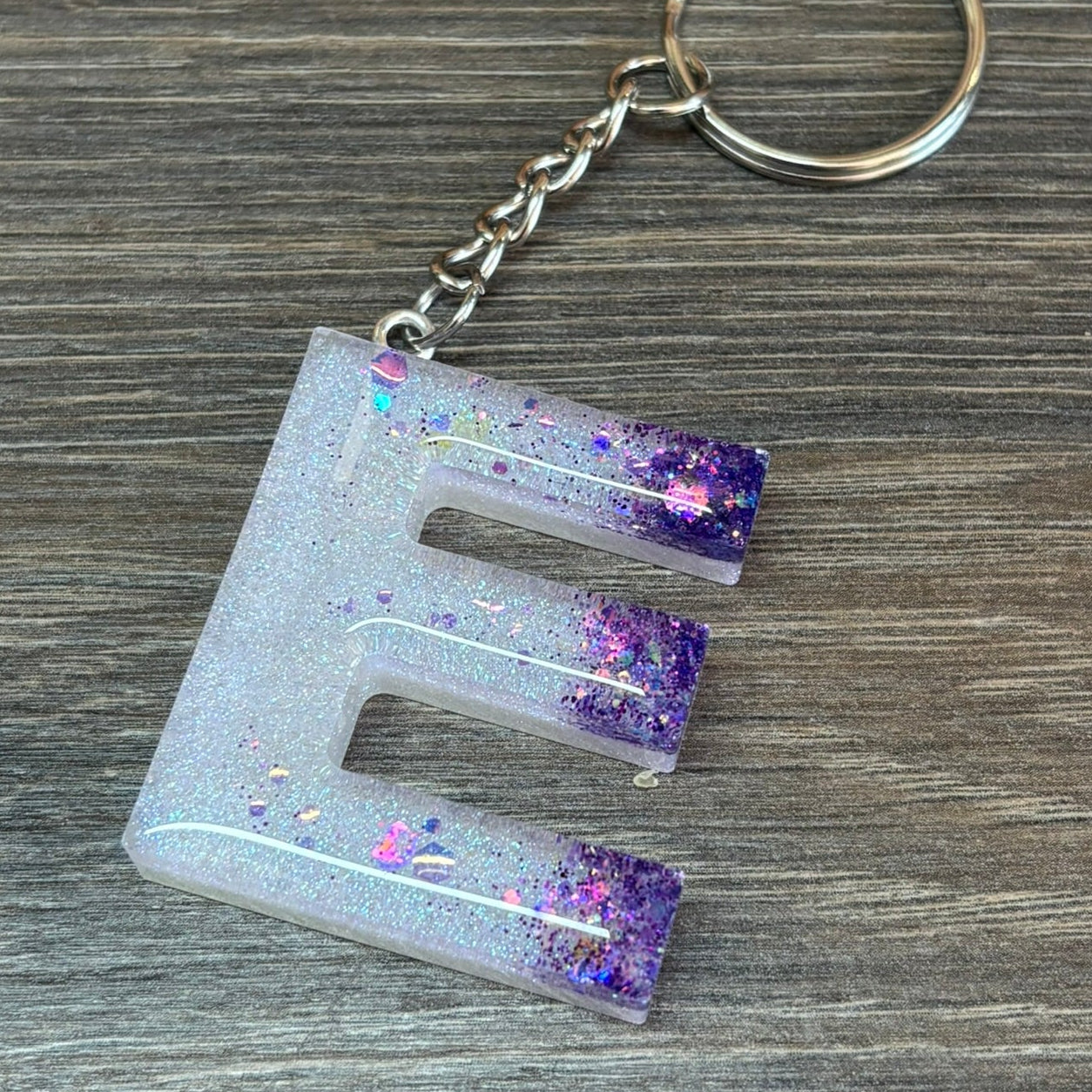 Buchstaben Schlüsselanhänger E handgemacht