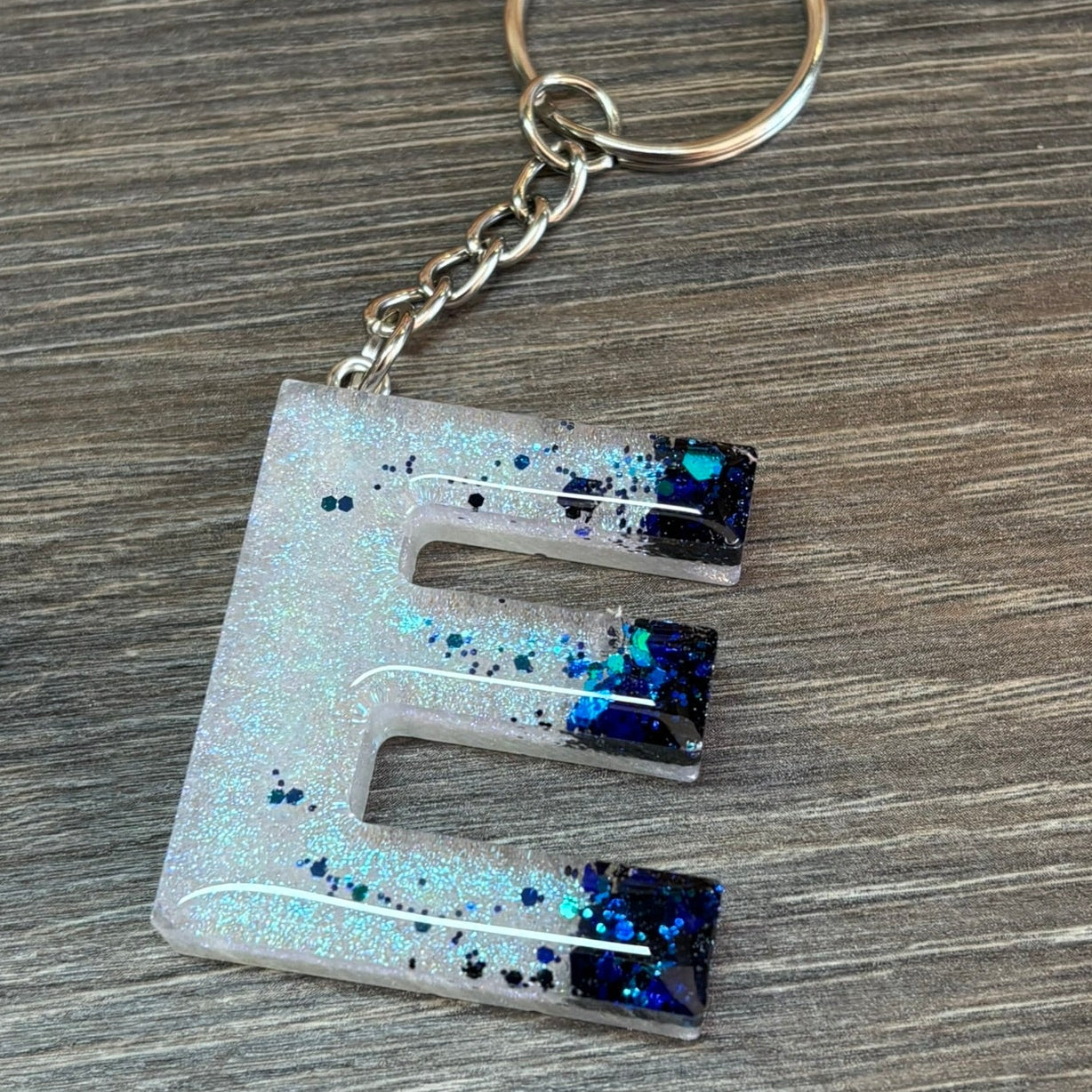 Buchstaben Schlüsselanhänger E handgemacht