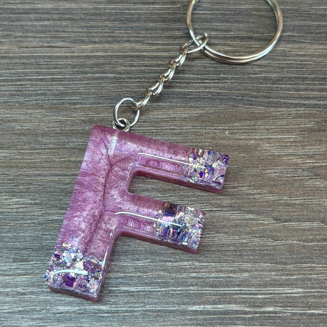 Buchstaben Schlüsselanhänger F handgemacht
