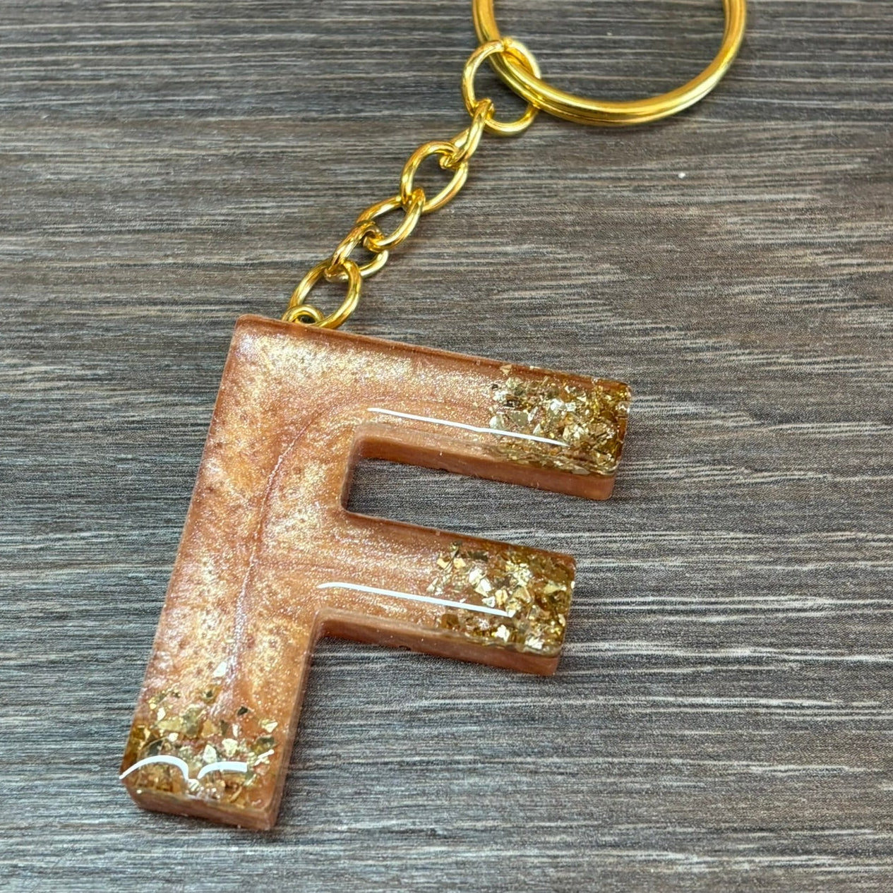 Buchstaben Schlüsselanhänger F handgemacht
