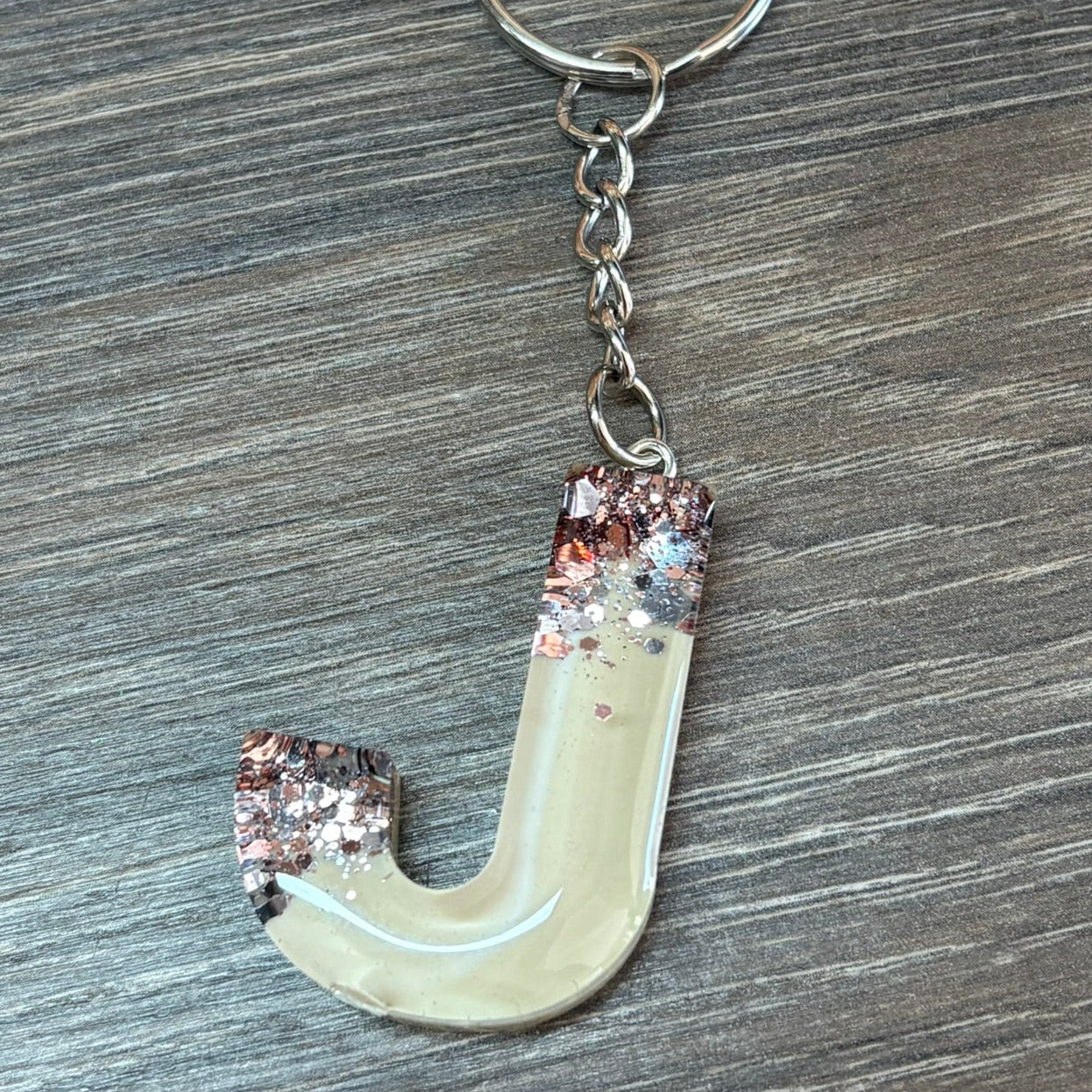 Buchstaben Schlüsselanhänger J handgemacht