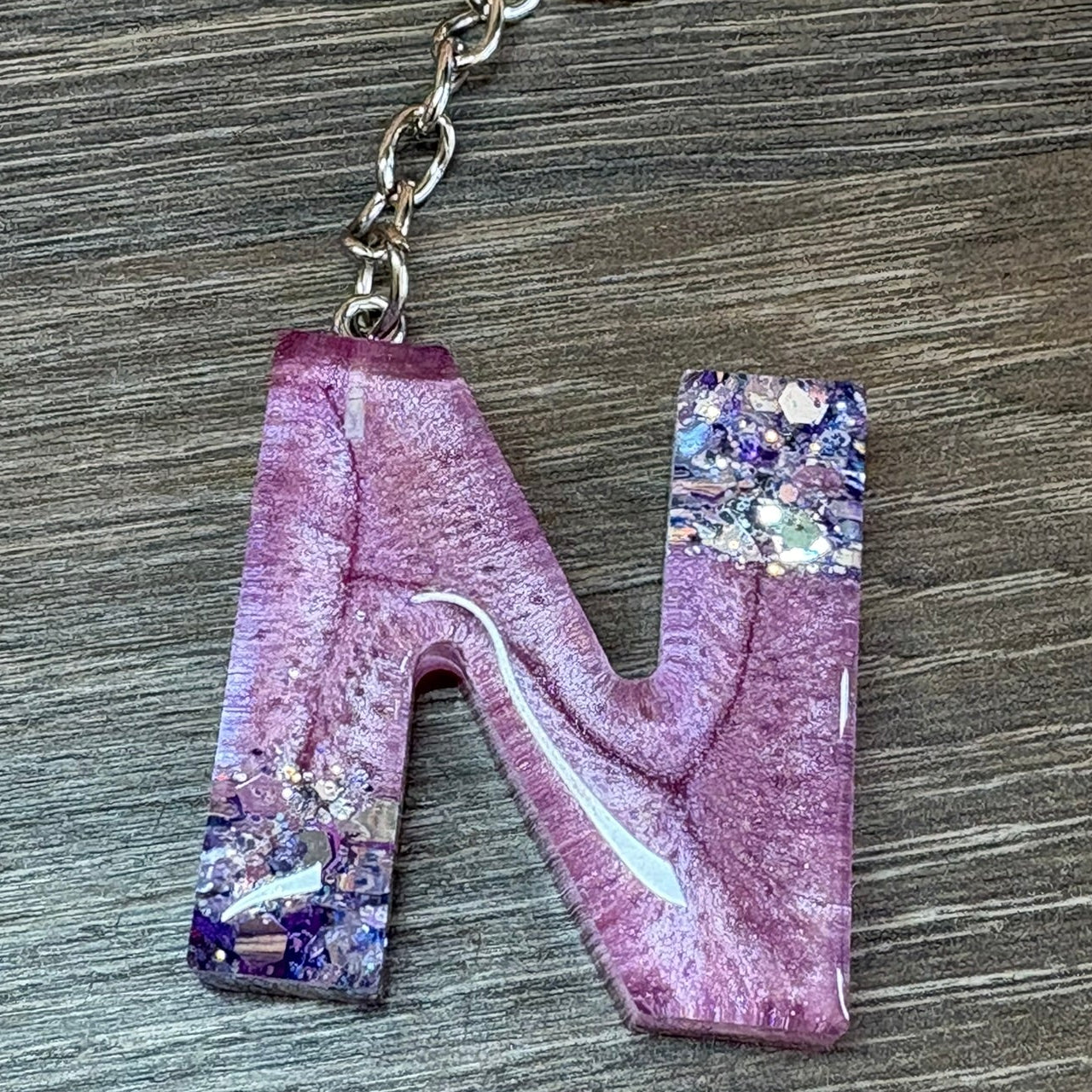 Buchstaben Schlüsselanhänger N handgemacht