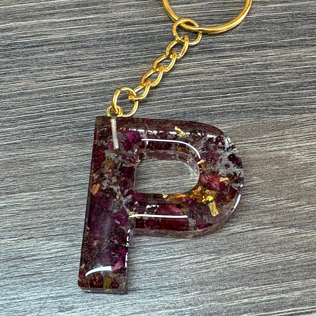 Buchstaben Schlüsselanhänger P handgemacht