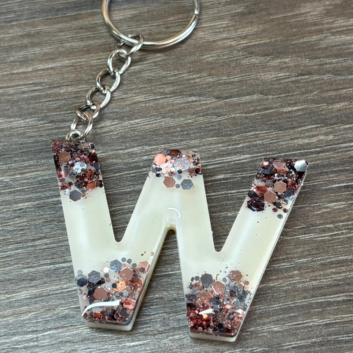 Buchstaben Schlüsselanhänger W handgemacht