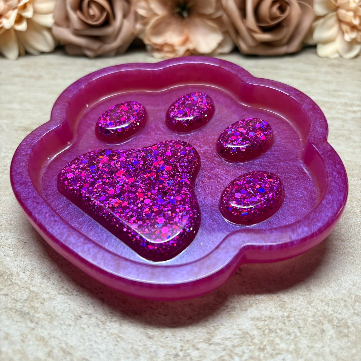 Schmuck-Tablett (-Schale)  "Pfote" versch. Designs