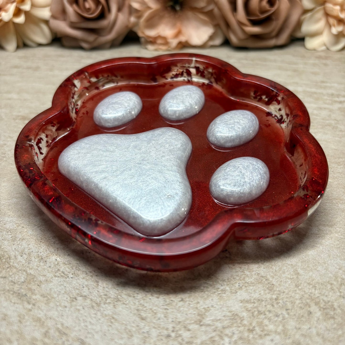 Schmuck-Tablett (-Schale)  "Pfote" versch. Designs
