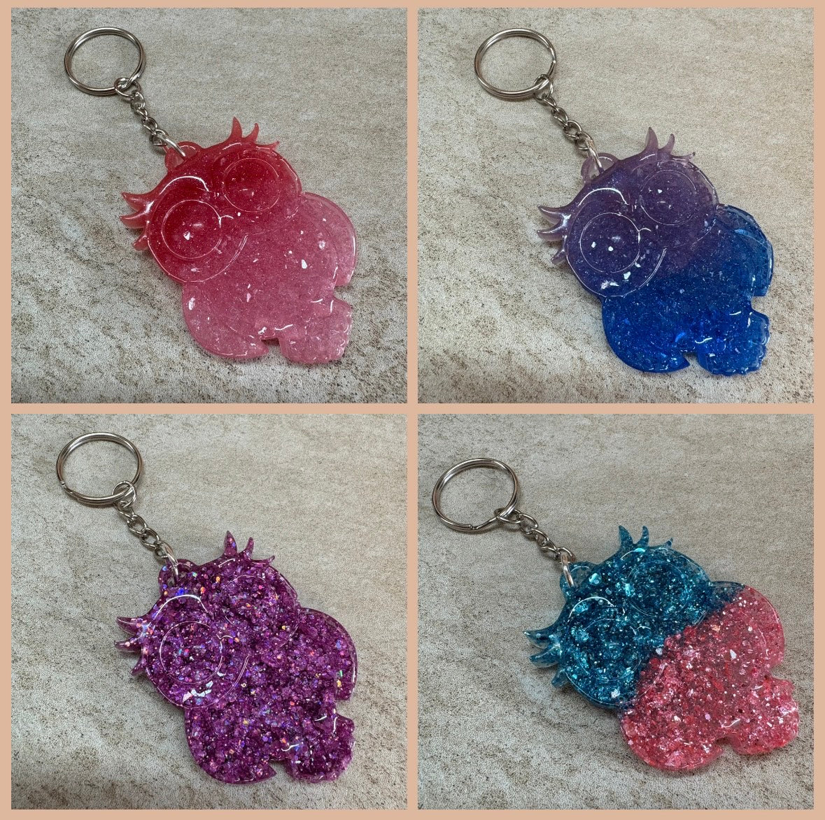 Schlüsselanhänger Eule groß versch. Designs