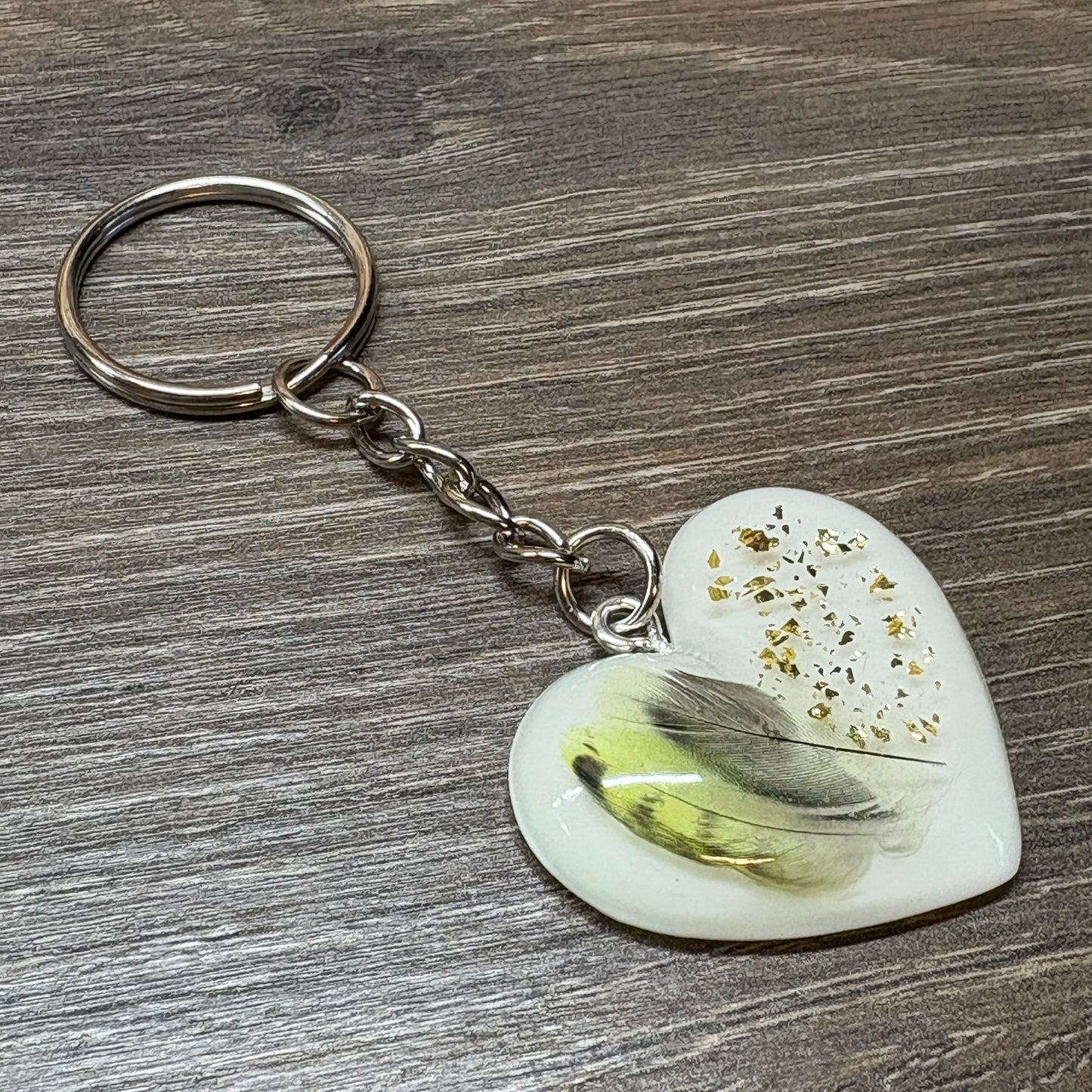 Schlüsselanhänger "Herz" mit Tierfell