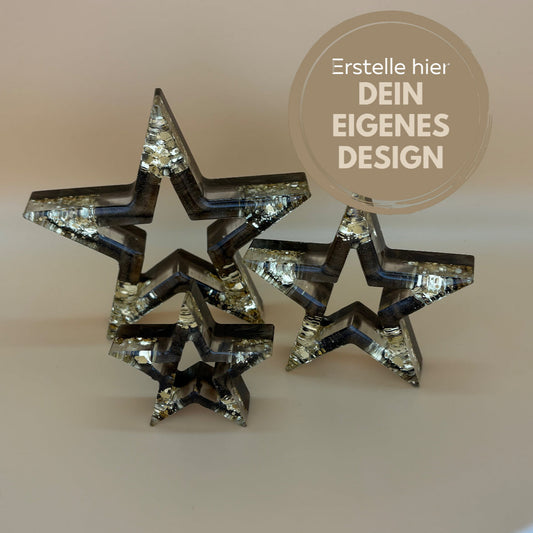 3er Set Sterne in deinem Wunschdesign