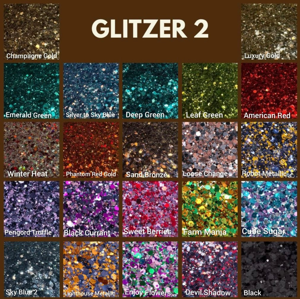 Schmetterling 1 mit Farbe & Glitzer