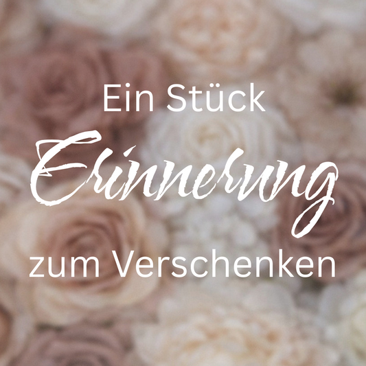 Geschenkgutschein für personalisiertes Erinnerungsstück mit Fell Schweifhaar oder Asche